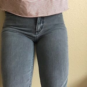 Black/grey BDG mom high waisted jean